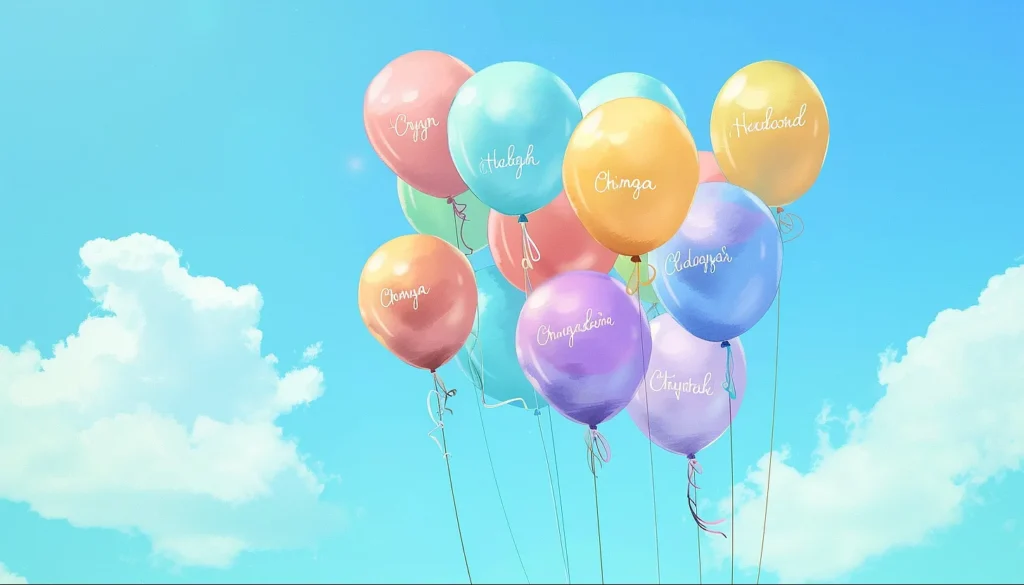 a group of balloons in the sky