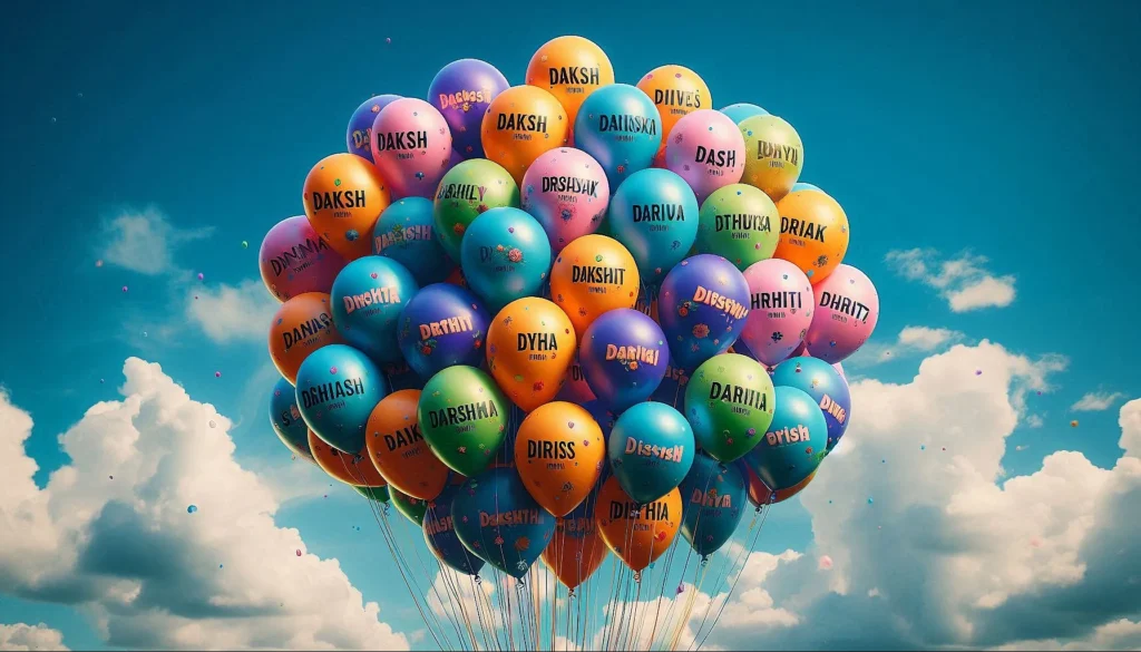 a bunch of balloons in the sky