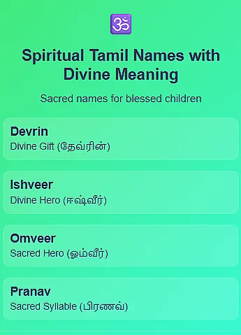 1500 Tamil Baby Boys Names [First Time on Internet]