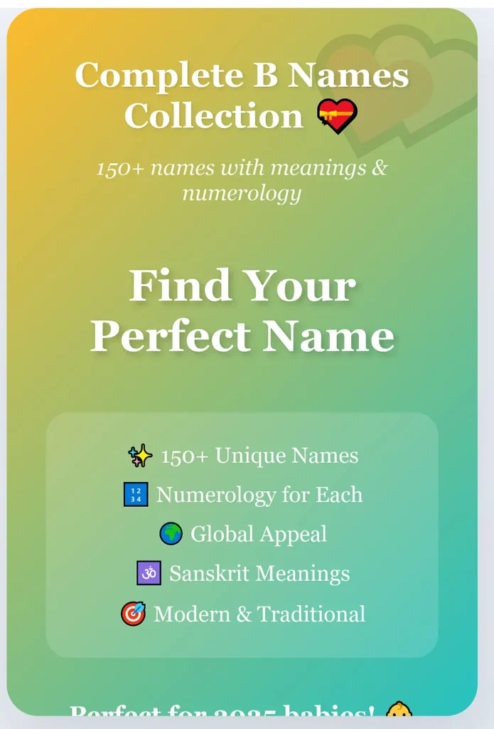 Indian Girl Baby Names Starting with B Numerology [1st Ever List Online]