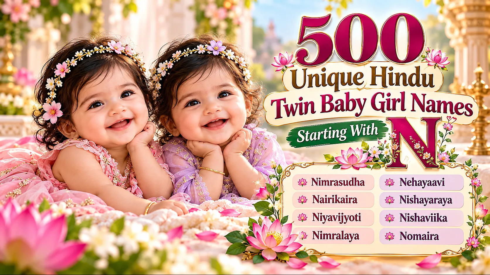 500 Unique Hindu Twin Baby Girl Names Starting With N